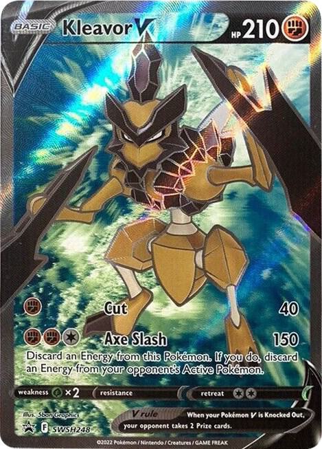 Pokemon Sword & Shield Promo Kleavor V (Full Art) SWSH248 Promo Holofoil Card - stylecreep.com