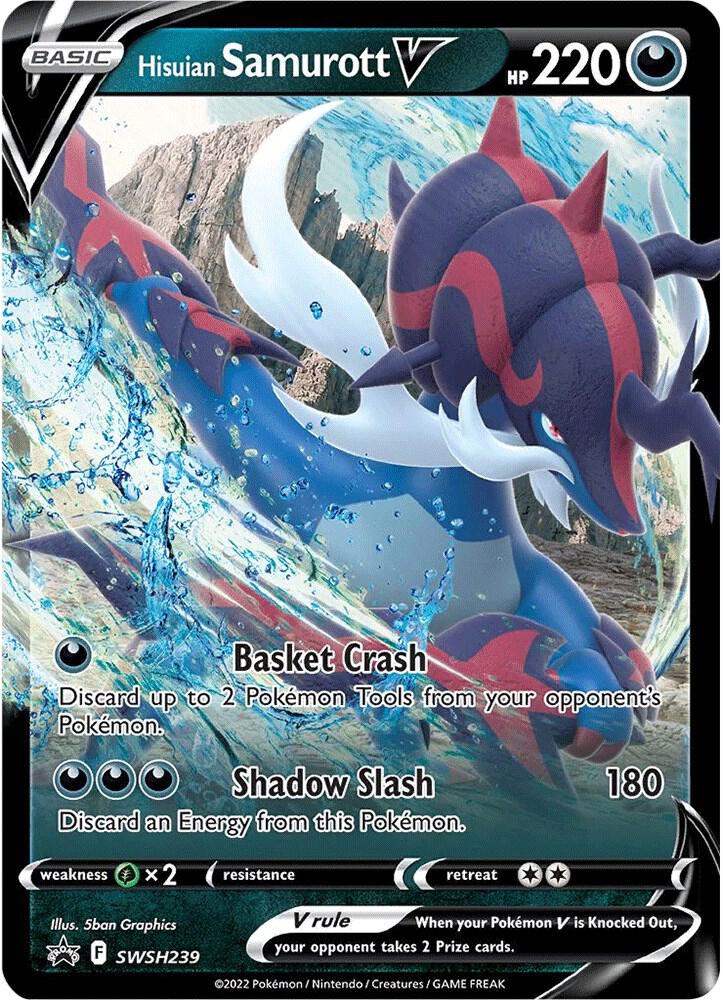 Pokemon Sword & Shield Promo Hisuian Samurott V SWSH239 Holo Card