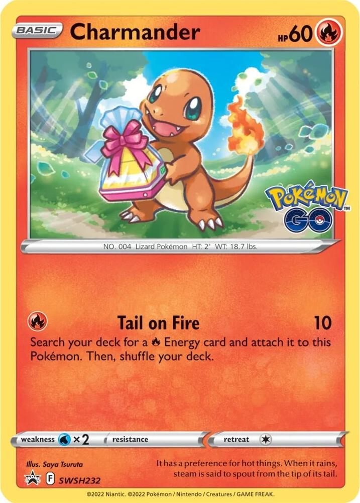 Pokemon Sword & Shield Promo Charmander SWSH232 Holo Card