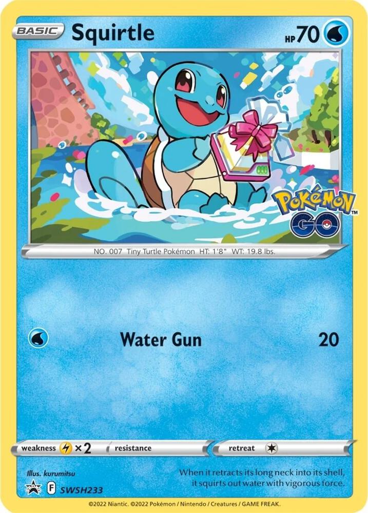 Pokemon Sword & Shield Promo Squirtle SWSH233 Holo Card