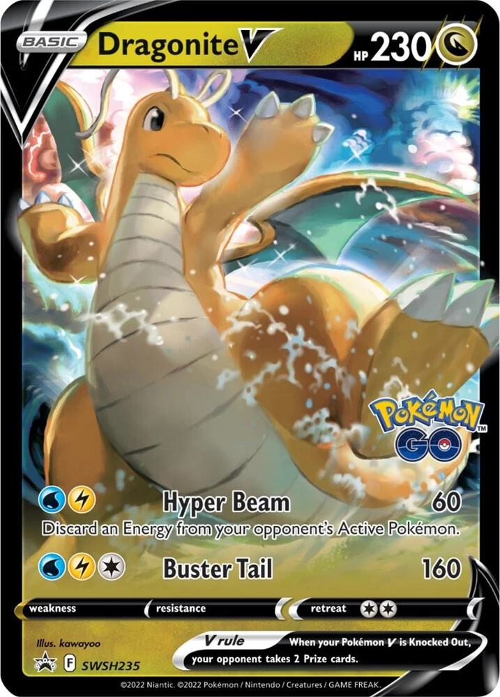 Pokemon Sword & Shield Promo Dragonite V SWSH235 Holo Card