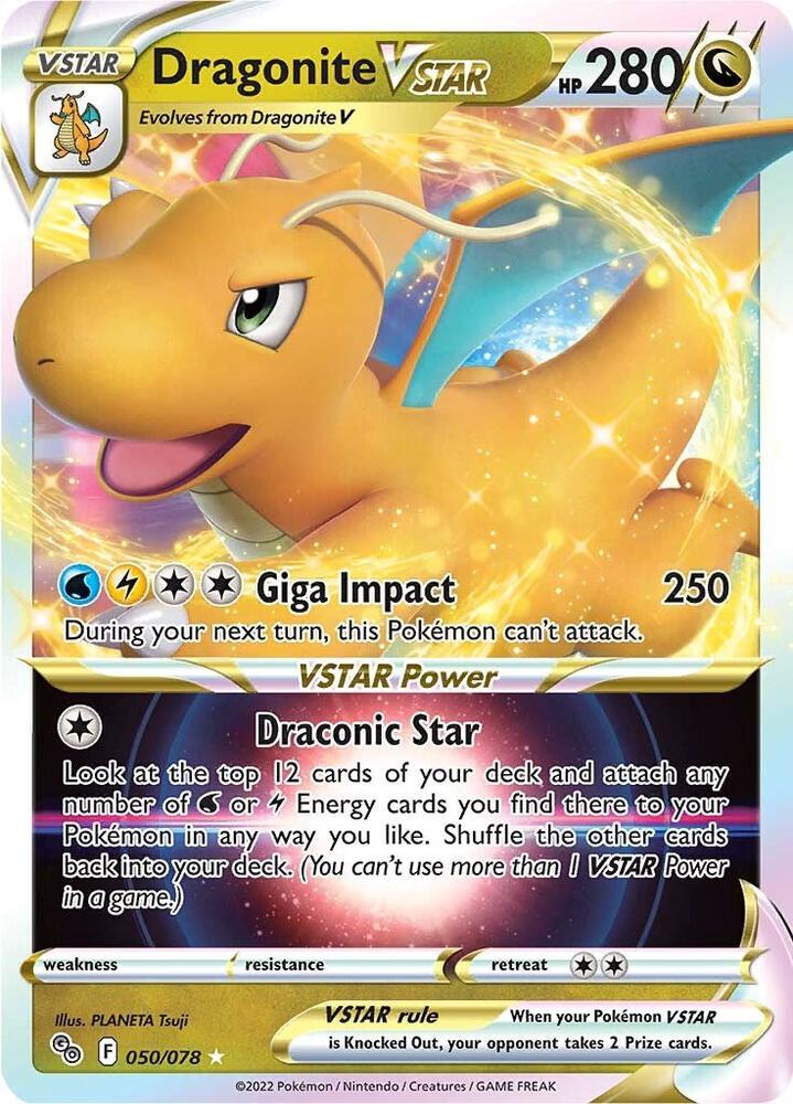 Pokemon Pokemon Go Dragonite VSTAR 050/078 Ultra Rare Holo Card - stylecreep.com