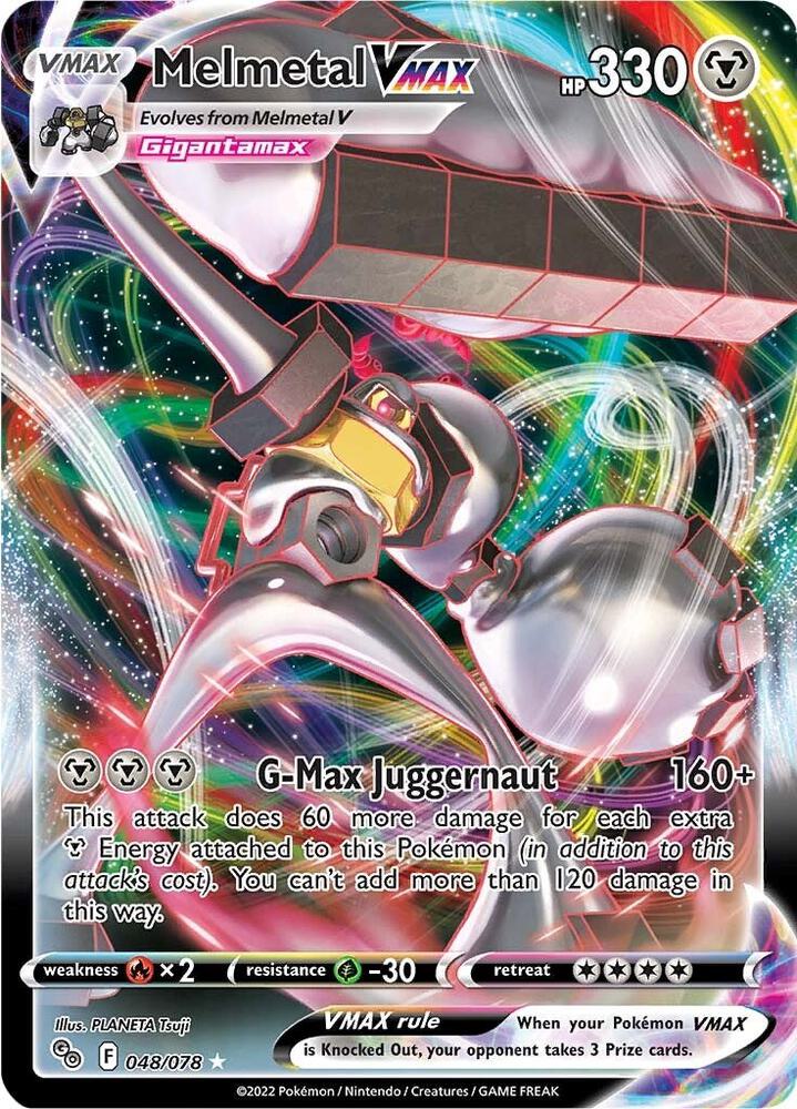 Pokemon Pokemon Go Melmetal VMAX 048/078 Ultra Rare Holo Card - stylecreep.com