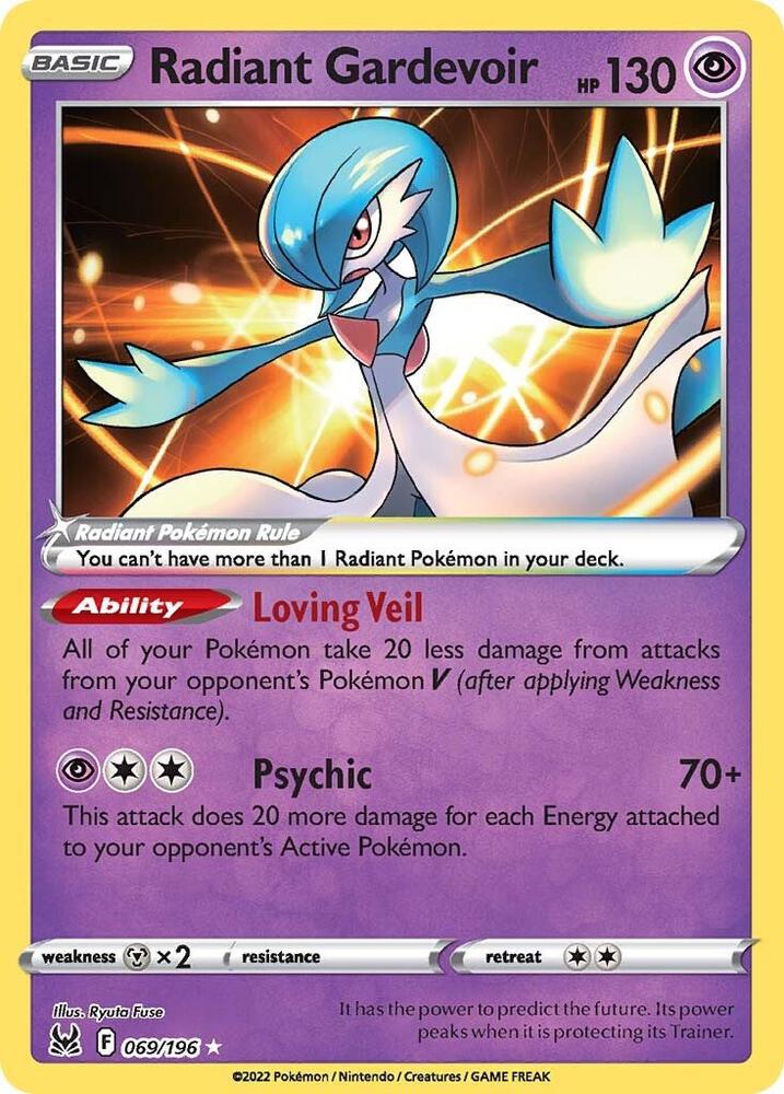 Pokemon Lost Origin Radiant Gardevoir 069/196 Radiant Rare Holo Card - stylecreep.com