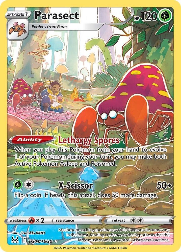 Pokemon Lost Origin Parasect TG01/TG30 Ultra Rare Holofoil Card