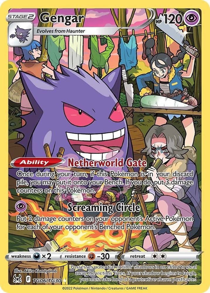 Pokemon Lost Origin Gengar TG06/TG30 Ultra Rare Holofoil Card