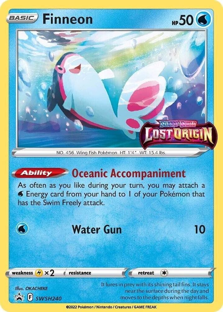 Pokemon Sword & Shield Promo Finneon (Prerelease) SWSH240 Holo Card