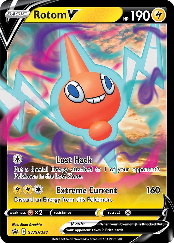 Pokemon Sword & Shield Promo Rotom V SWSH257 Holo Card