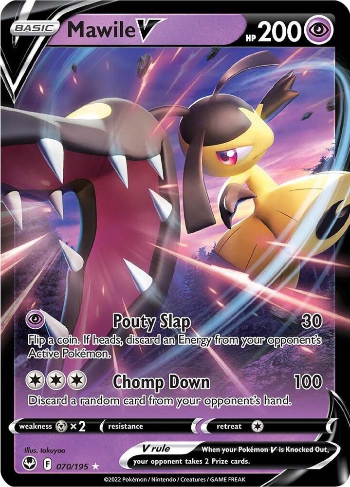 Pokemon Silver Tempest Mawile V 070/195 Ultra Rare Holo Card - stylecreep.com