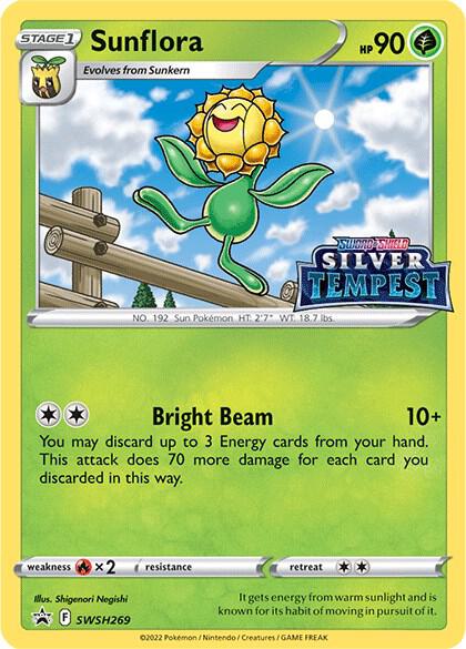 Pokemon Sword & Shield Promo Sunflora (Prerelease) SWSH269 Holo Card - stylecreep.com