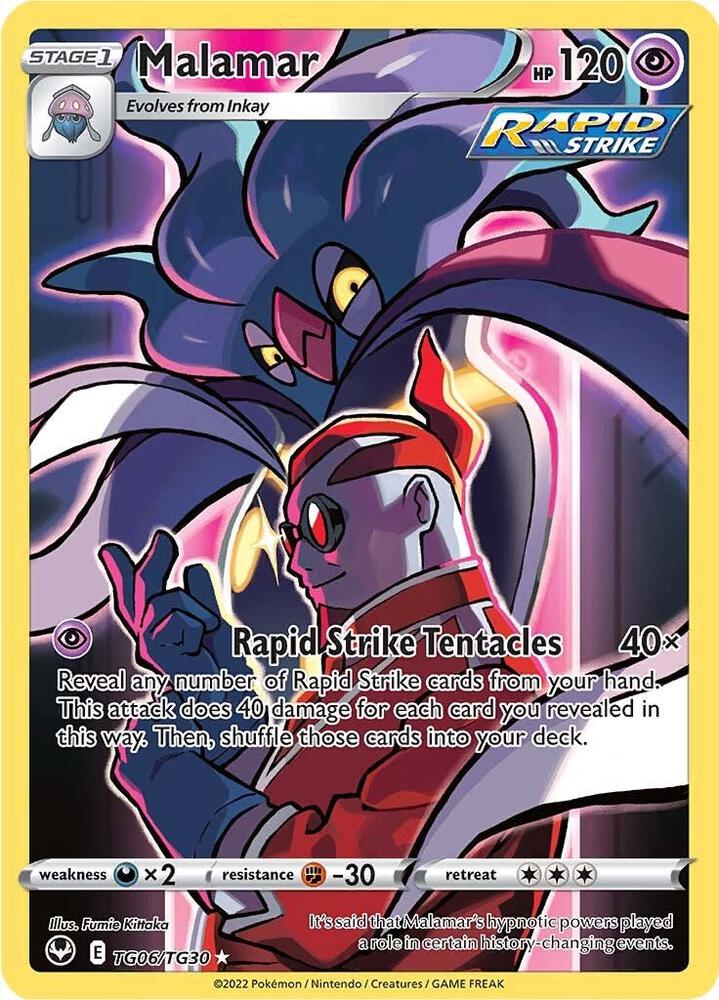 Pokemon Silver Tempest Malamar TG06/TG30 Ultra Rare Holofoil Card