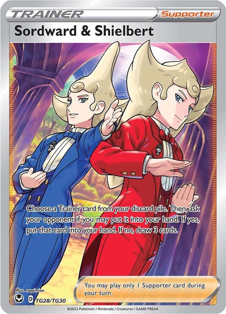 Pokemon Silver Tempest Trainer Gallery Sordward & Shielbert TG28/TG30 Ultra Rare Holofoil Card