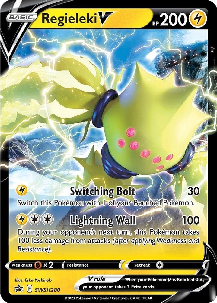 Pokemon Sword & Shield Promo Regieleki V SWSH280 Holo Card