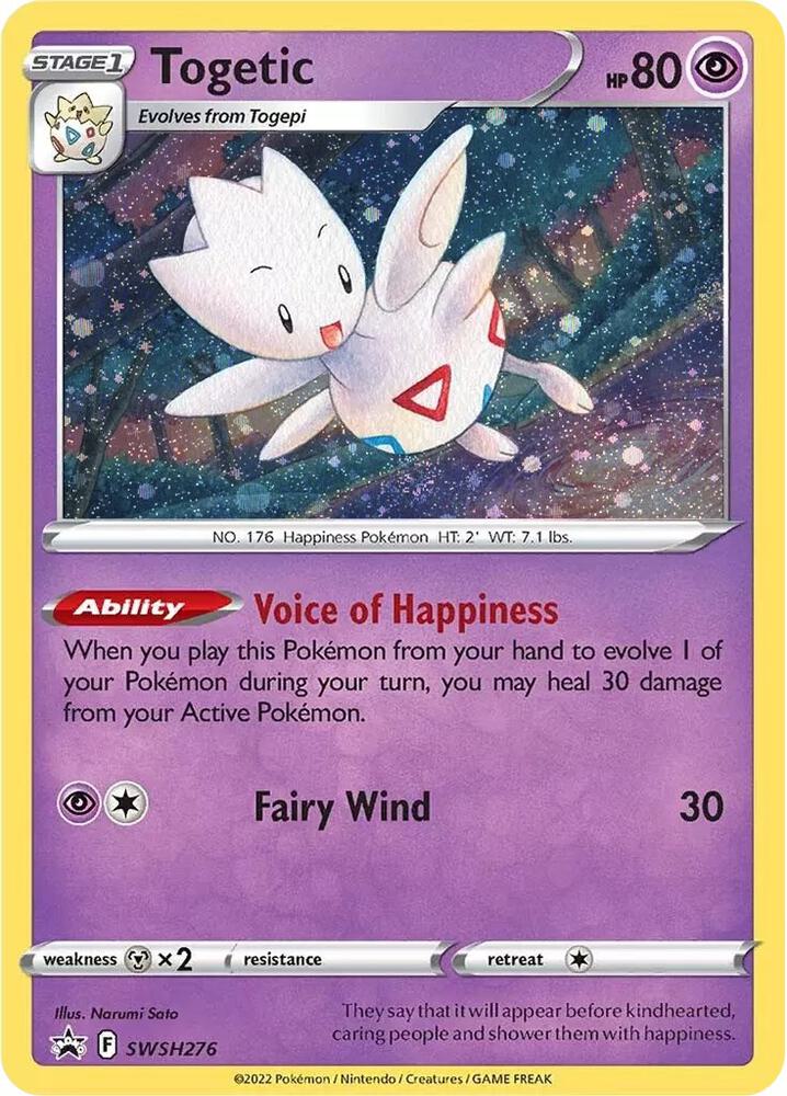 Pokemon Sword & Shield Promo Togetic SWSH276 Holo Card