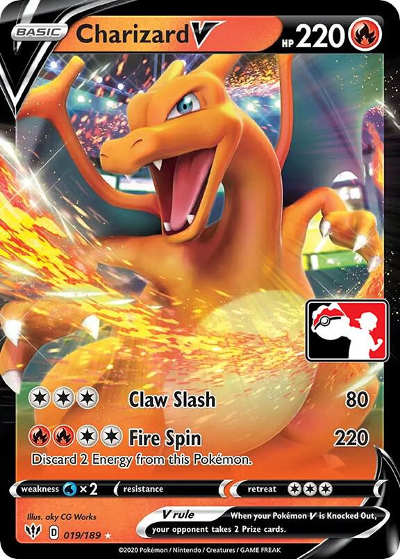 Pokemon Prize Pack Series Charizard V 019/189 Ultra Rare Holofoil Card - stylecreep.com