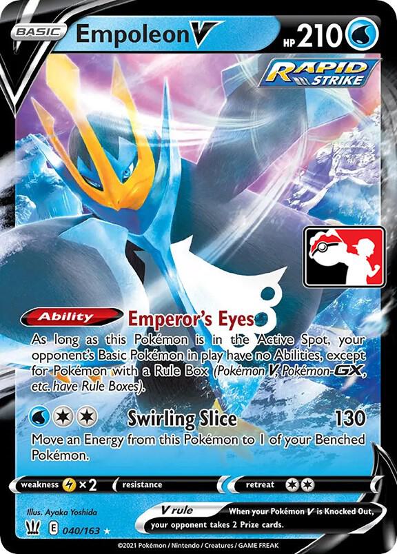 Pokemon Prize Pack Series Empoleon V 040/163 Ultra Rare Holofoil Card