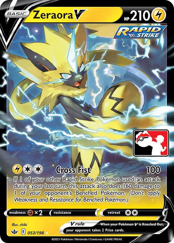 Pokemon Prize Pack Series Zeraora V 053/198 Ultra Rare Holofoil Card