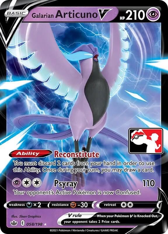 Pokemon Prize Pack Series Galarian Articuno V 058/198 Ultra Rare Holofoil Card - stylecreep.com