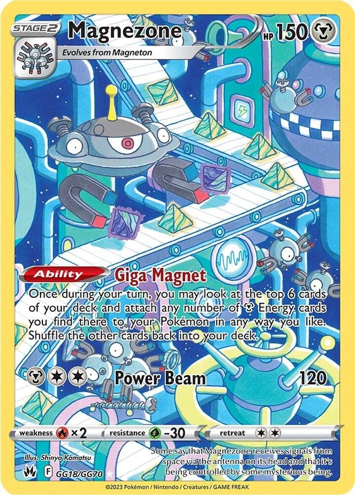 Pokemon Crown Zenith Magnezone GG18/GG70 Holo Rare Holofoil Card