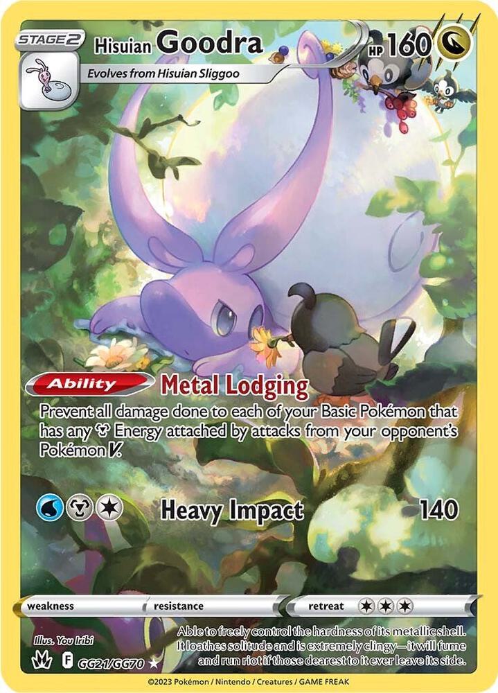 Pokemon Crown Zenith Hisuian Goodra GG21/GG70 Holo Rare Holofoil Card