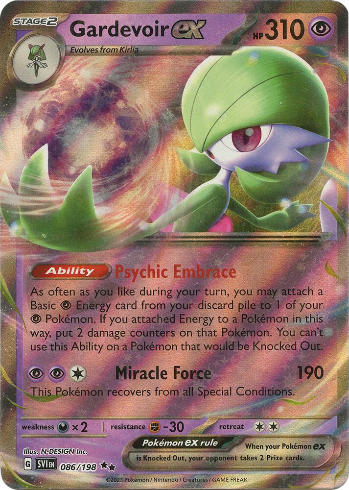 Pokemon Scarlet & Violet Base Set Gardevoir ex 086/198 Double Rare Holo Card - stylecreep.com