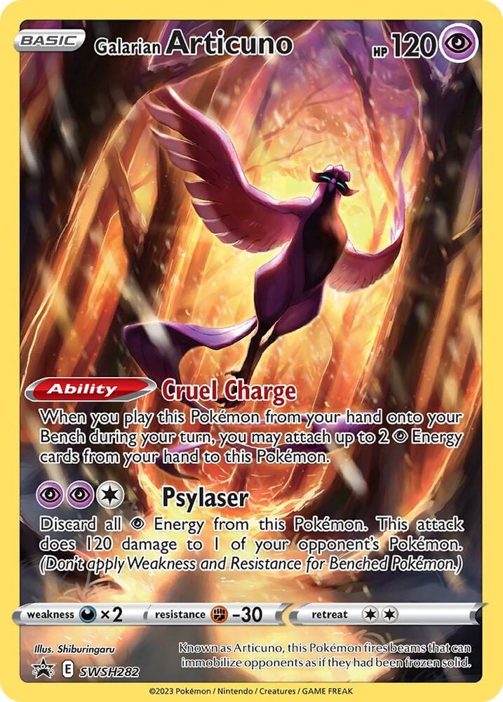 Pokemon Sword & Shield Promo Galarian Articuno SWSH282 Promo Holofoil Card