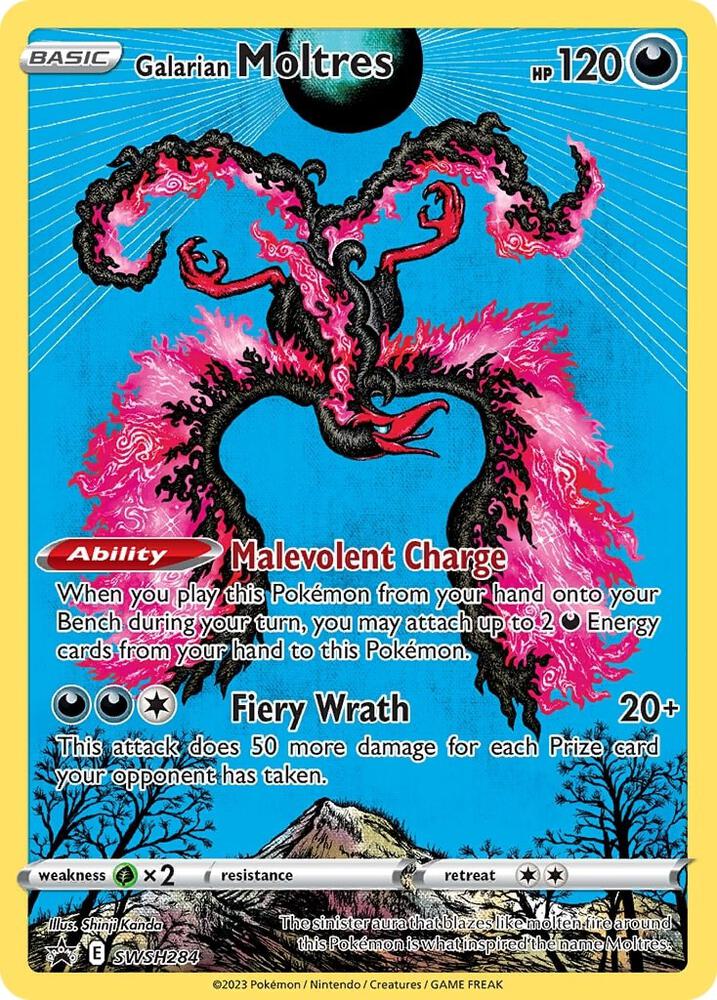 Pokemon Sword & Shield Promo Galarian Moltres SWSH284 Promo Holofoil Card