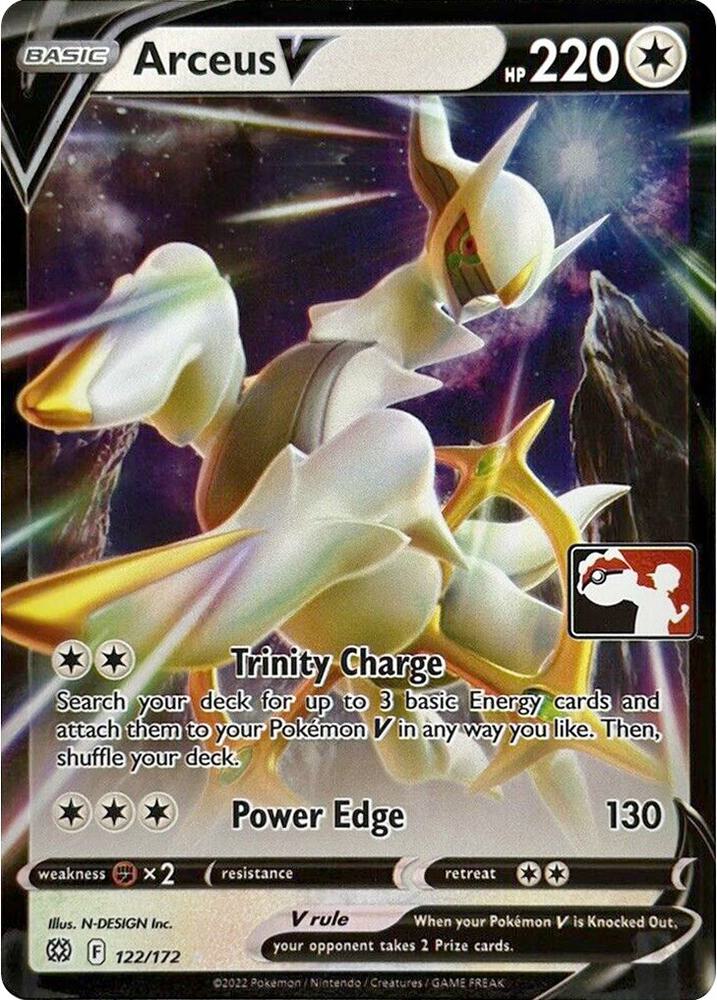 Pokemon Prize Pack Series Arceus V 122/172 Ultra Rare Holofoil Card