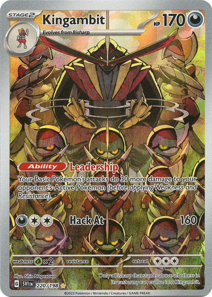 Pokemon Scarlet & Violet Kingambit 220/198 Illustration Rare Holofoil Card