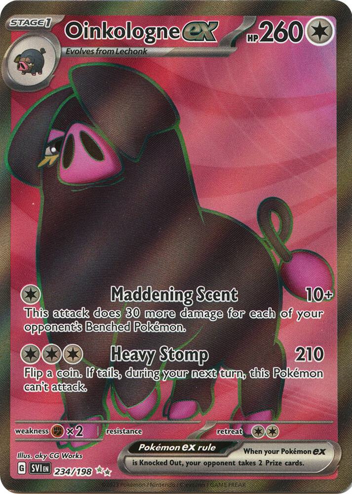 Pokemon Scarlet & Violet Oinkologne ex 234/198 Ultra Rare Holofoil Card