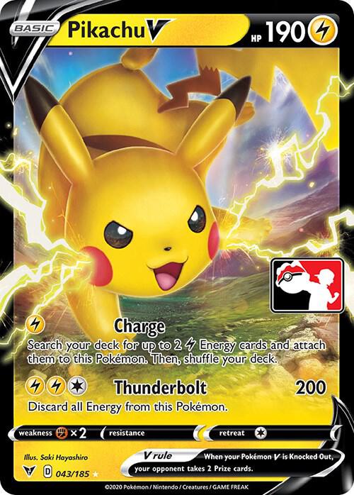 Pokemon Prize Pack Series Pikachu V 043/185 Ultra Rare Holofoil Card - stylecreep.com