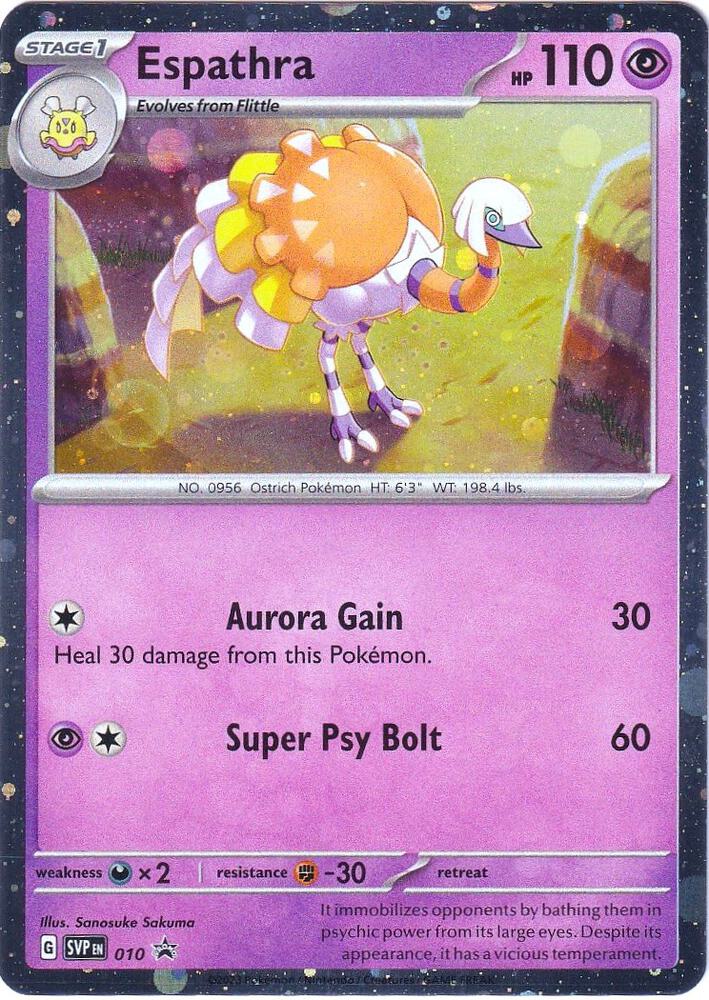 Pokemon Scarlet & Violet Promo Espathra 010 Holo Card - stylecreep.com