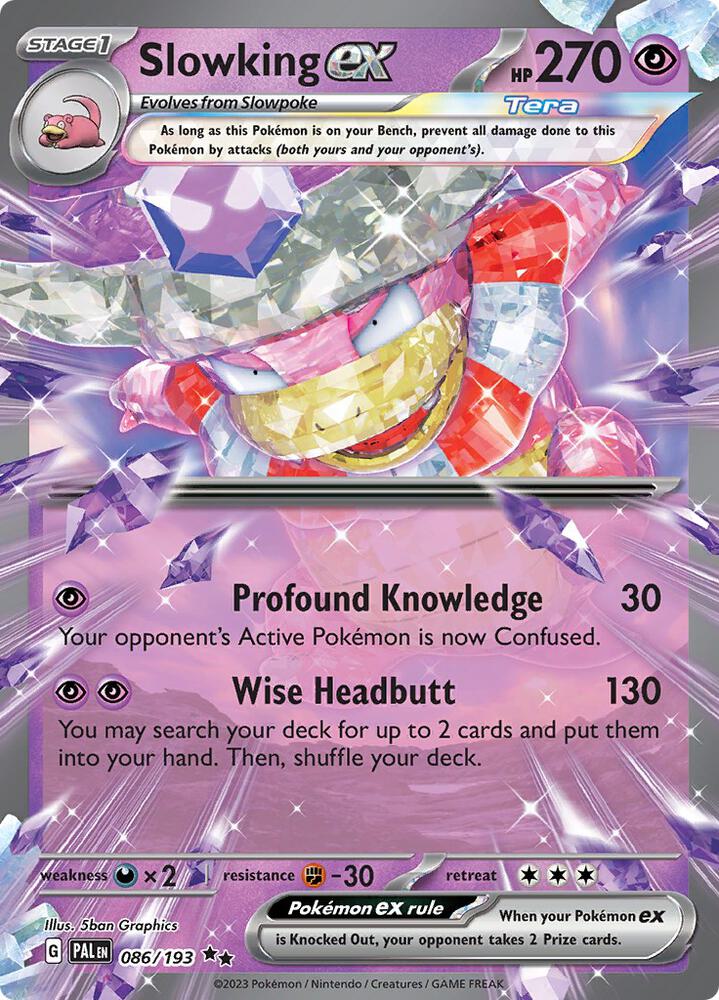 Pokemon Paldea Evolved Slowking ex 086/193 Double Rare Holo Card - stylecreep.com