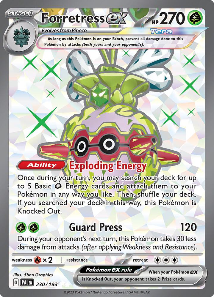 Pokemon Paldea Evolved Forretress ex 230/193 Ultra Rare Holofoil Card