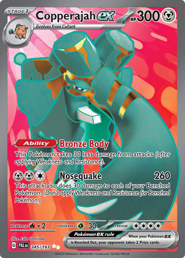 Pokemon Paldea Evolved Copperajah ex 245/193 Ultra Rare Holofoil Card