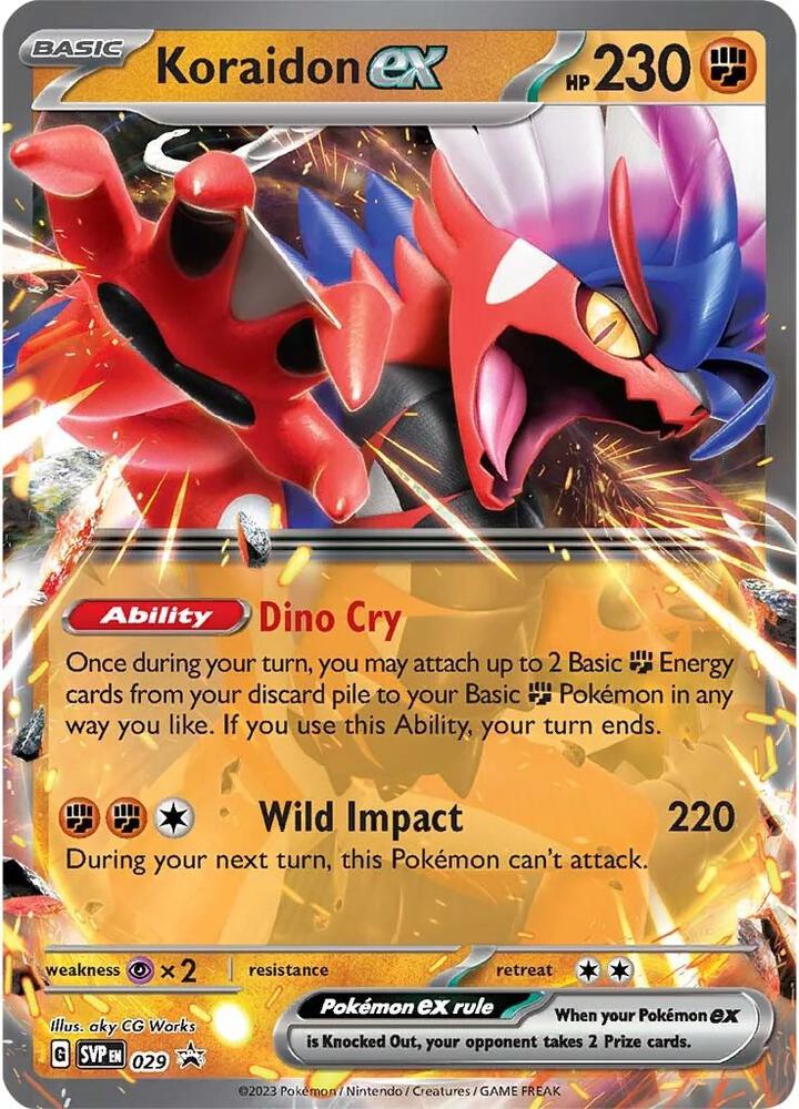 Pokemon Scarlet & Violet Promo Koraidon ex 029 Holo Card