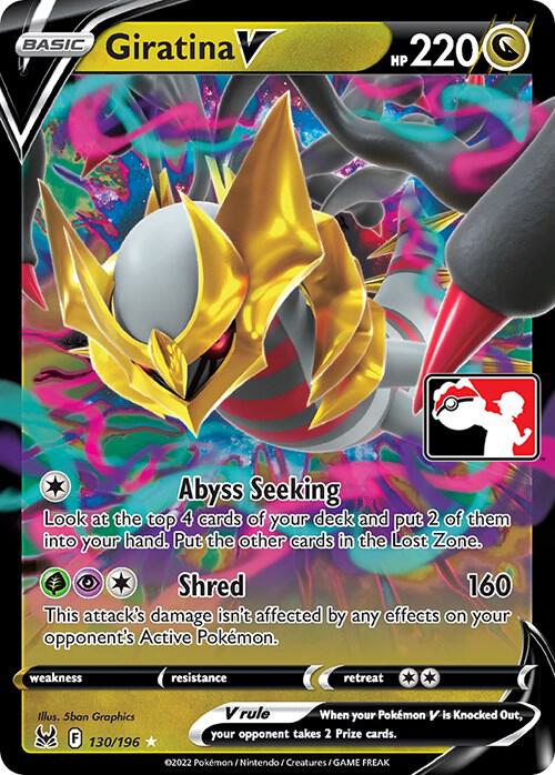 Pokemon Prize Pack Series Giratina V 130/196 Ultra Rare Holofoil Card - stylecreep.com