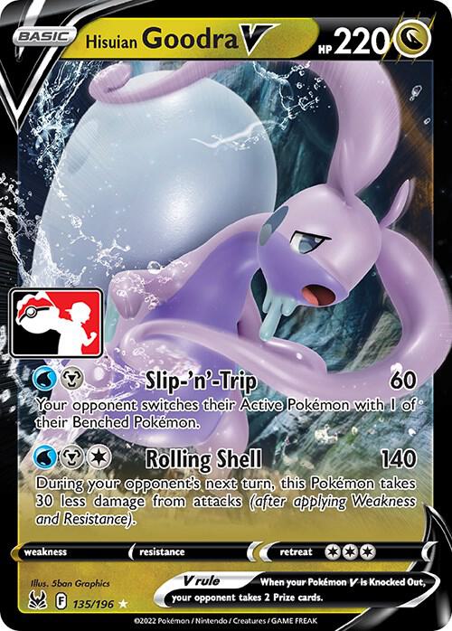 Pokemon Prize Pack Series Hisuian Goodra V 135/196 Ultra Rare Holofoil Card - stylecreep.com