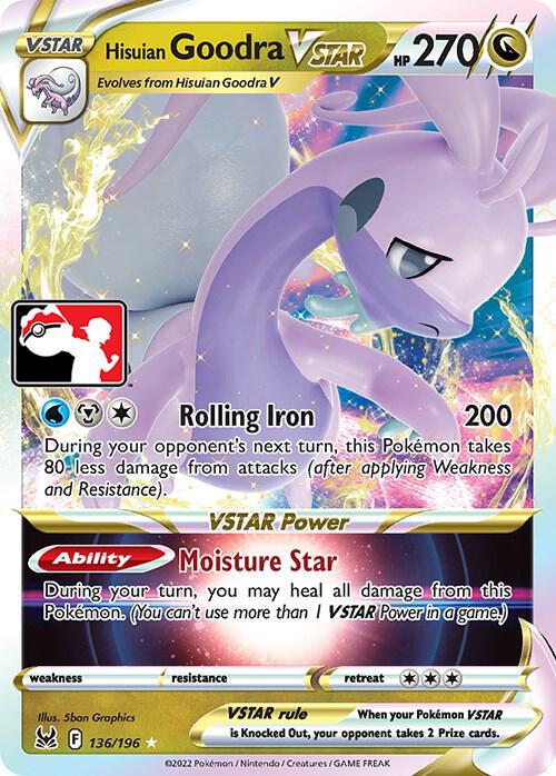 Pokemon Prize Pack Series Hisuian Goodra VSTAR 136/196 Ultra Rare Holofoil Card - stylecreep.com