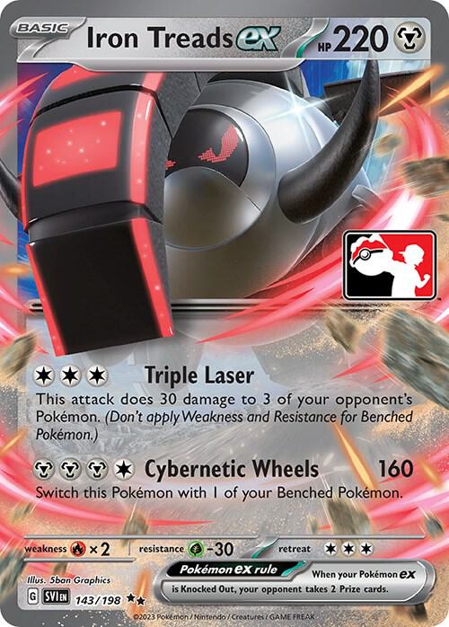 Pokemon Prize Pack Series Iron Treads ex 143/198 Double Rare Holofoil Card - stylecreep.com