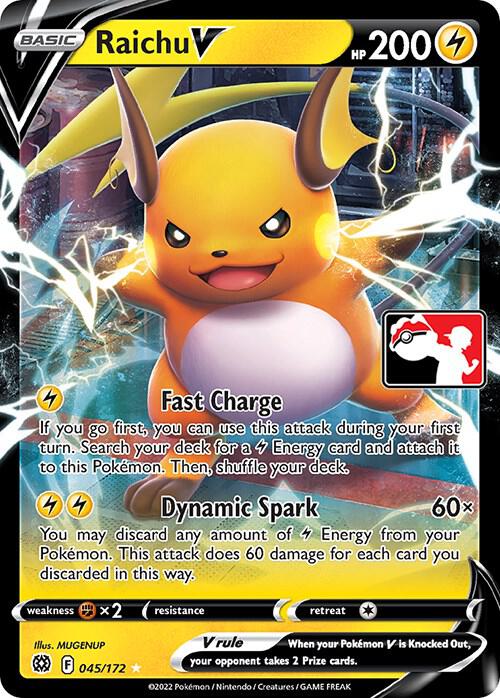 Pokemon Prize Pack Series Raichu V 045/172 Ultra Rare Holofoil Card - stylecreep.com