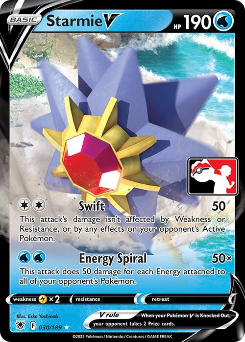 Pokemon Prize Pack Series Starmie V 030/189 Ultra Rare Holofoil Card - stylecreep.com