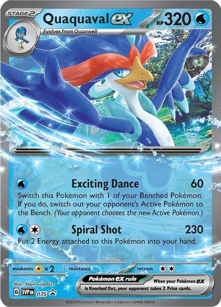 Pokemon Scarlet & Violet Promo Quaquaval ex 035 Holo Card - stylecreep.com