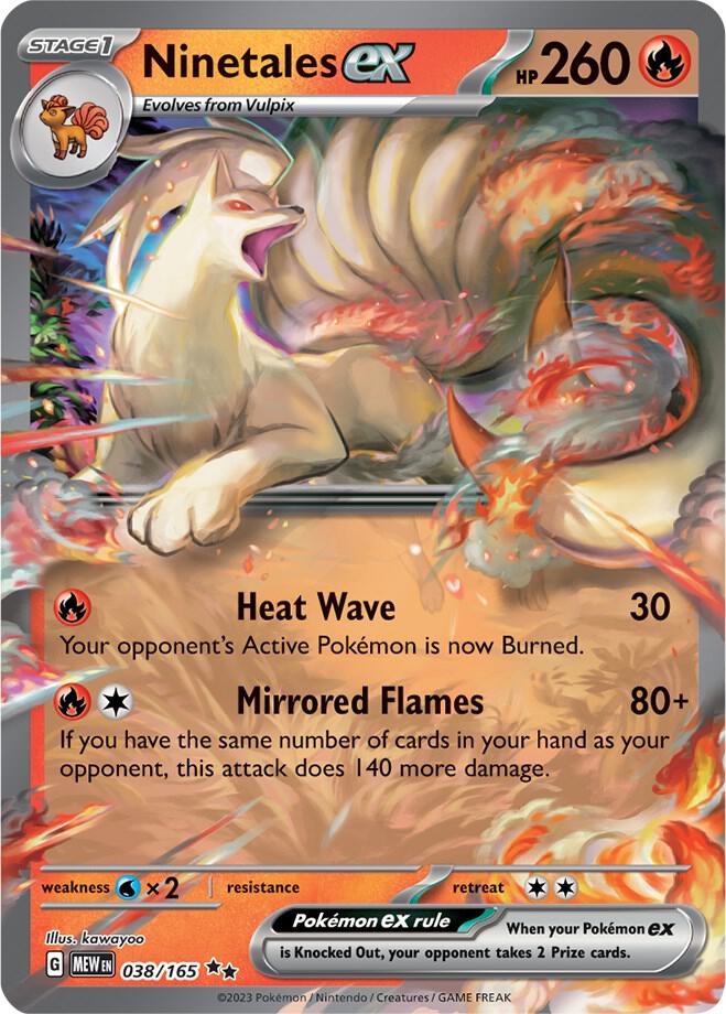 Pokemon SV: 151 Ninetales ex 038/165 Double Rare Holo Card