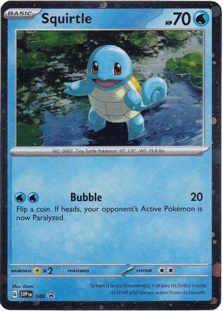 Pokemon Scarlet & Violet Promo Squirtle (Cosmos Holo) 048 Holo Card