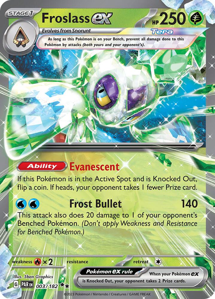 Pokemon Paradox Rift Froslass ex 003/182 Double Rare Holo Card - stylecreep.com