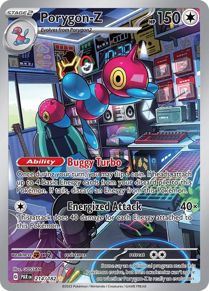 Pokemon Paradox Rift Porygon-Z 214/182 Illustration Rare Holofoil Card