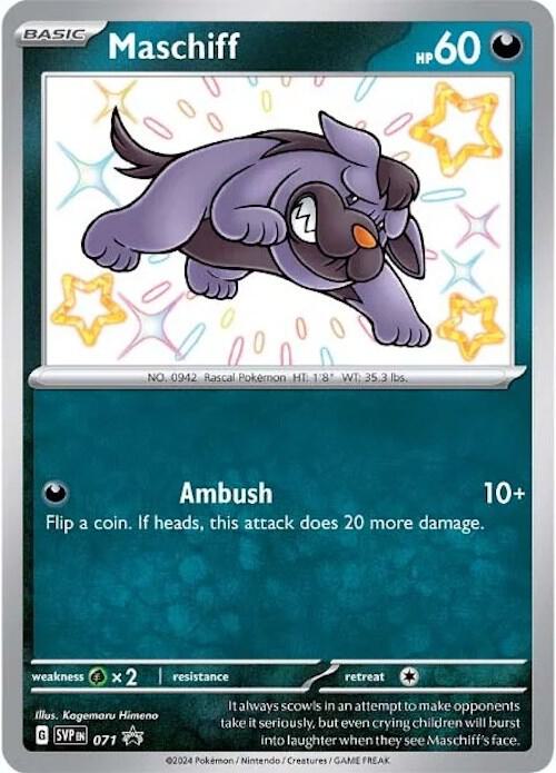 Pokemon Scarlet & Violet Promo Maschiff 071 Holo Card - stylecreep.com