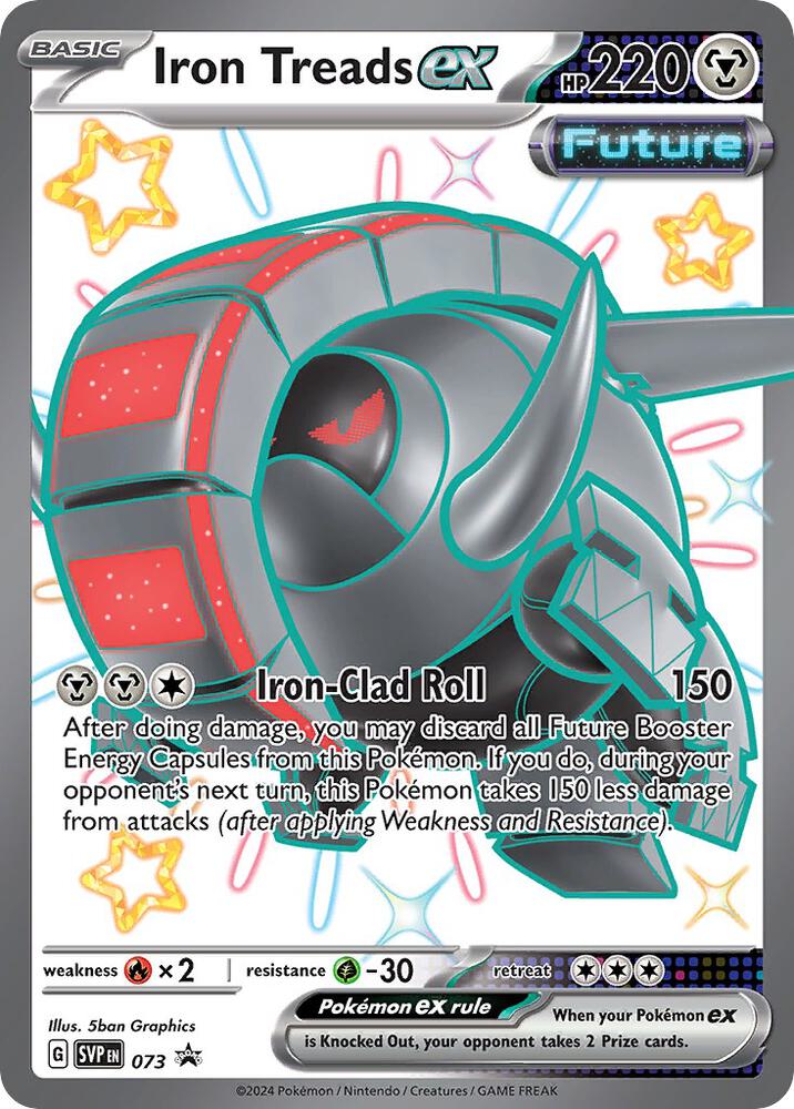 Pokemon Scarlet & Violet Promo Iron Treads ex 073 Promo Holofoil Card