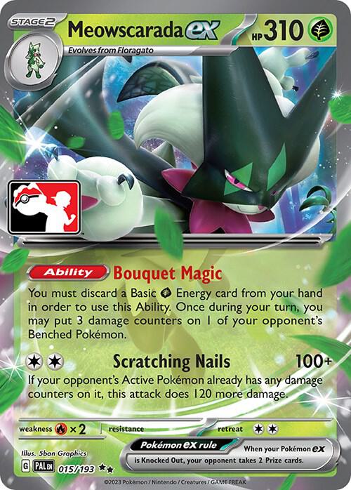 Pokemon Prize Pack Series Meowscarada ex 015/193 Double Rare Holofoil Card - stylecreep.com